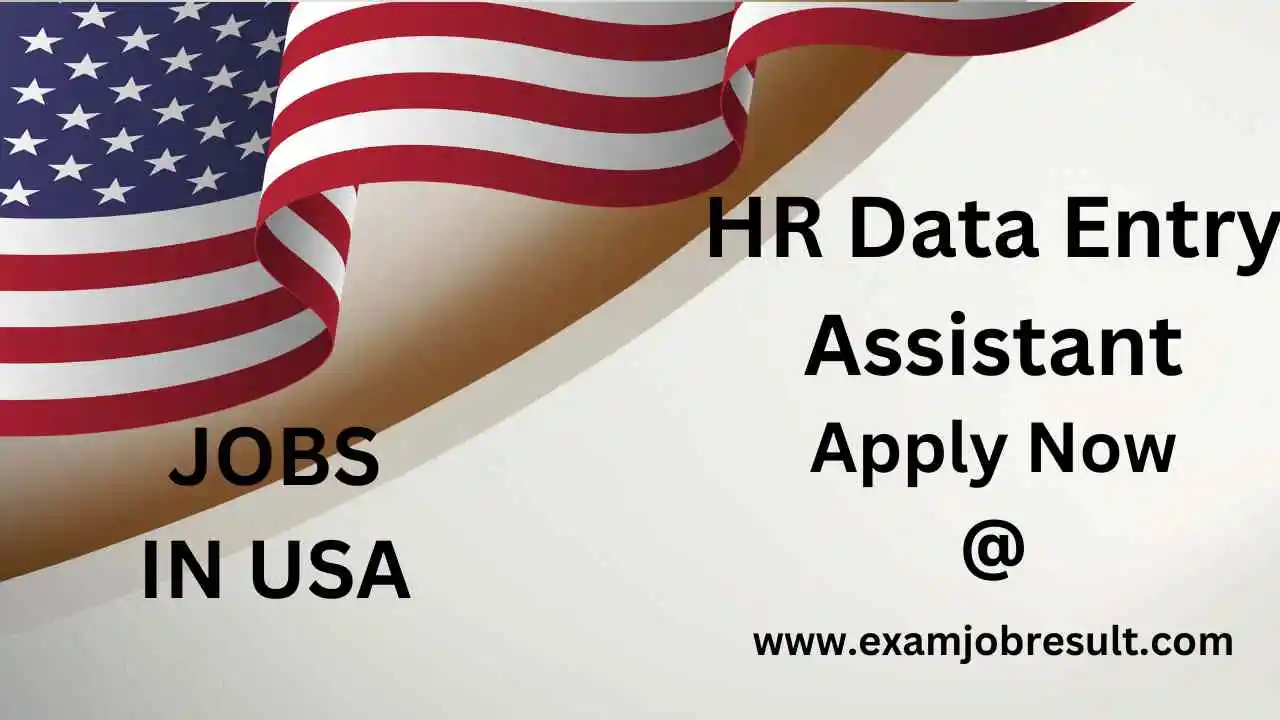 Job HR Data Entry Assistant In USA